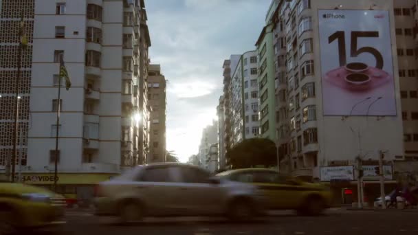 Rio Janeiro Brazília 2024 Január Alacsony Kilátások Nehéz Gépjármű Forgalomra — Stock videók