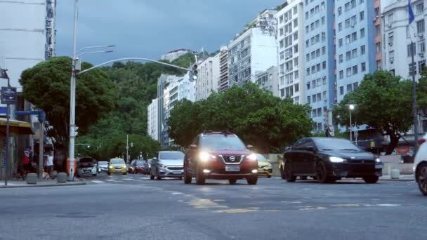 Rio Janeiro Brasilien Januar 2024 Schlechte Sicht Auf Den Schwerlastverkehr — Stockvideo