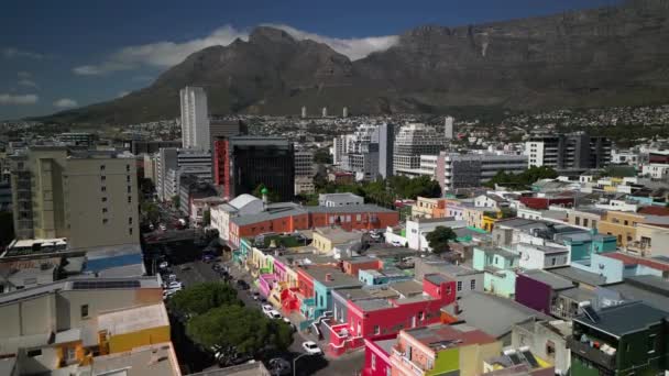 Кейптаун Південно Африканська Республіка Квітня 2024 Вид Різнокольоровий Кейп Кейптауні — стокове відео