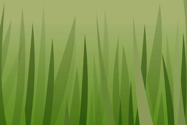 熱帯草の形で 緑のトーンで水平 — ストックベクタ