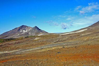 Rusya 'nın doğusundaki Kamçatka Yarımadası' ndaki dağlar