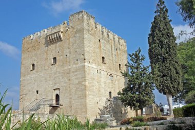 Kolossi, Cyprus - 6 September 2022: Kolossi Castle is a former Crusader stronghold. Castle today consists of a single three-storey keep with an attached rectangular enclosure or bailey