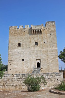 Kolossi, Cyprus - 6 September 2022: Kolossi Castle is a former Crusader stronghold. Castle today consists of a single three-storey keep with an attached rectangular enclosure or bailey