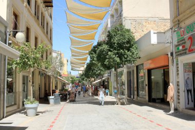 Lefkoşe, Kıbrıs - 10 Eylül 2022: Lefkoşe Kıbrıs 'ın başkenti ve en büyük kentidir. Ülke, tüm AB üye ülkelerinin başkentlerinin en güneydoğusundadır.