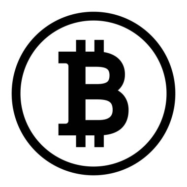 Bitcoin simgesi. Kripto para birimi logo vektörü