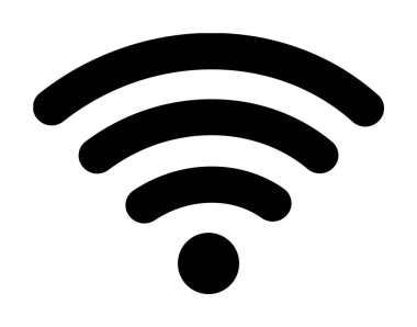 Beyaz arkaplanda izole edilmiş Wi-Fi sinyal simgesi