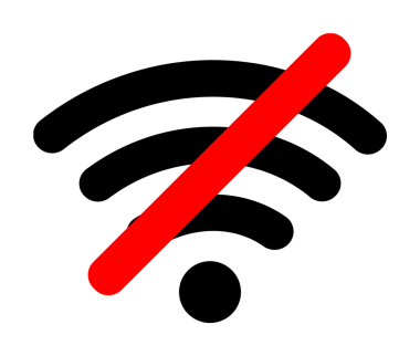 Şeffaf arkaplanda kablosuz ağ simgesi çizimi yok