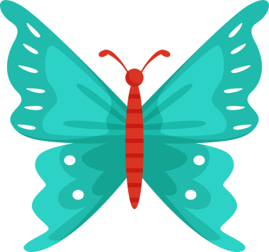 Kelebekli Paskalya öğesi grafik simgesi. Geleneksel ve kültürel dekoratif sembol.