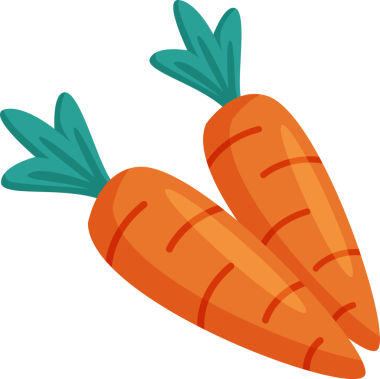 Havuçlu Paskalya öğesi grafik simgesi. Geleneksel ve kültürel dekoratif sembol.