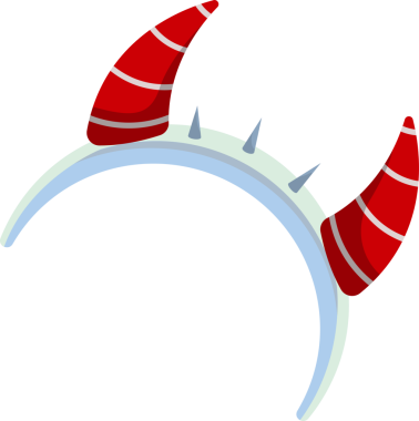 Şeytan sembollü cadılar bayramı öğesi çizimi. Geleneksel ve kültürel tatil konsepti için tasarım ögesi.