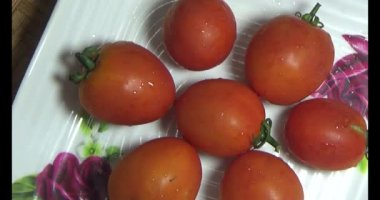 plaka üzerinde domates