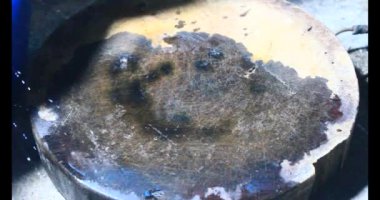 Balık çorbası pişir. Balığı temizle. Parçalara ayırmak için bıçak kullan. Yemek yaparken domates ve baharatlı kızartma ekleyin.