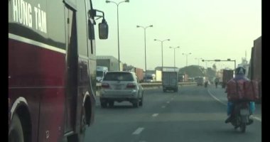 17 Aralık 2024, Haiduong, Vietnam.Trafik sıkışıklığı