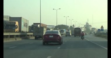 17 Aralık 2024, Haiduong, Vietnam.Trafik sıkışıklığı
