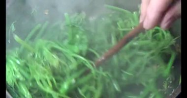 Kızarmış sebzeler.