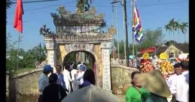 17 Mart 2025. Capital Hue, Hue, Vietnam. Asya köyünde geleneksel festival