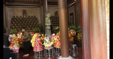 30 Mart 2025, Diatanngphilai Pagoda. Liemson, Thanhliem, Hanam, Vietnam. Diatanngphilai Pagoda eski bir pagoda. Yılın başında birçok insan ailelerine ve yaşamlarına şans dilemek için tapınağa gelir.