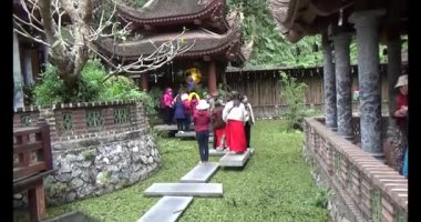30 Mart 2025, Diatanngphilai Pagoda. Liemson, Thanhliem, Hanam, Vietnam. Diatanngphilai Pagoda eski bir pagoda. Yılın başında birçok insan ailelerine ve yaşamlarına şans dilemek için tapınağa gelir.