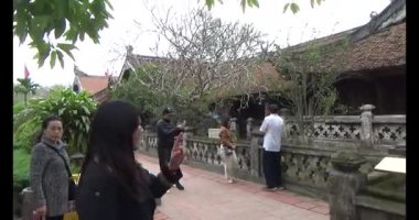 30 Mart 2025, Diatanngphilai Pagoda. Liemson, Thanhliem, Hanam, Vietnam. Diatanngphilai Pagoda eski bir pagoda. Yılın başında birçok insan ailelerine ve yaşamlarına şans dilemek için tapınağa gelir.