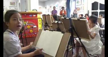 4 Haziran 2025. Van An, Chi Linh, Hai Duong, Vietnam. çizim sınıfında