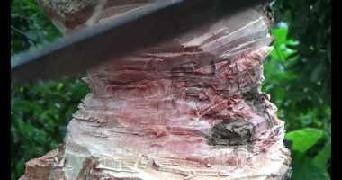 Adam beton döküyor.