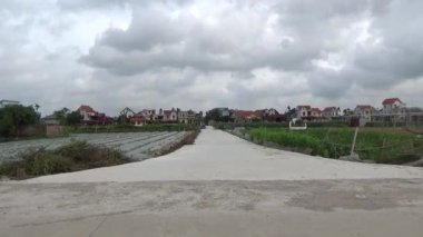 Vietnam kırsalındaki köy.