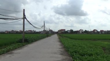 Vietnam kırsalındaki köy.