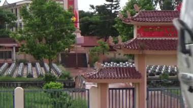 Vietnam kırsalındaki köy.