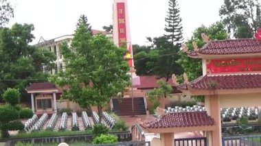 Vietnam kırsalındaki köy.