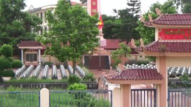 Vietnam kırsalındaki köy.