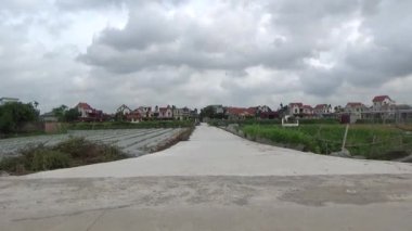 Vietnam kırsalındaki köy.