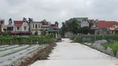 Vietnam kırsalındaki köy.