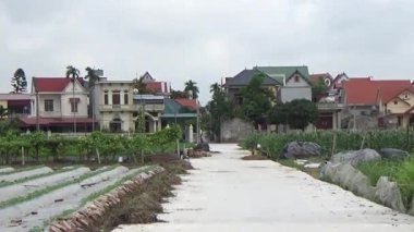 Vietnam kırsalındaki köy.