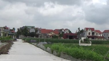 Vietnam kırsalındaki köy.