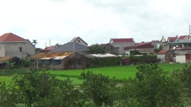 Vietnam kırsalındaki köy.