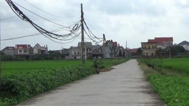 Vietnam kırsalındaki köy.