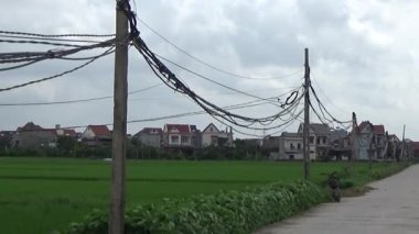 Vietnam kırsalındaki köy.