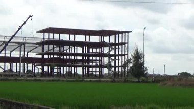 Vietnam kırsalındaki köy.