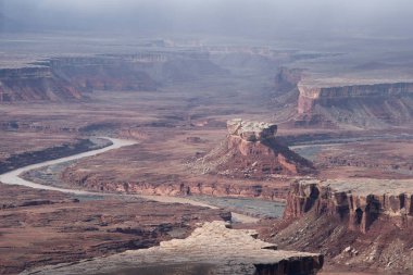 Green River Overlook 'dan Turk' s Head, Canyonlands Ulusal Parkı, Utah 