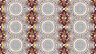 Motion kaleyidoscope mandala Modern arka plan kırmızı, yeşil ve beyaz kulüp, kumaş, konser, müzik videosu, olay, moda, gösteri veya animasyon için