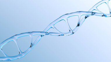Cam sarmallı insan DNA yapısı, mavi zemin üzerinde deoksiribonükleik asit, nükleik asit molekülleri, insan genomu, geliştirme bilimi, bilgi, kromozom değişimi, üç boyutlu görüntüleme, kopyalama alanı