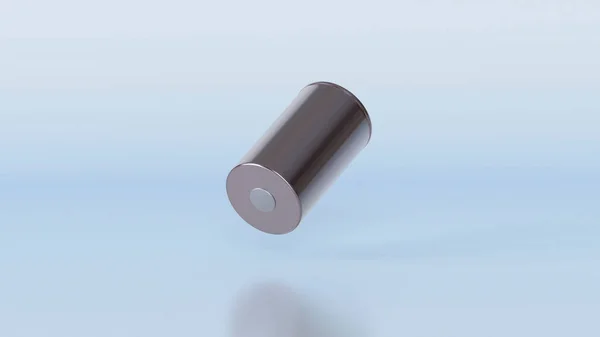 Ett 4680 Format Cylindriskt Litiumdrivbatteri För Ackumulatormoduler Som Sakta Snurrar — Stockfoto