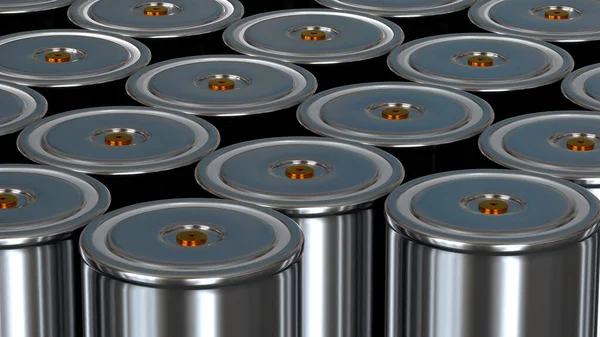 Pilha Acumulador Tração 4680 Lítio Lote Para Módulos Bateria Baterias — Fotografia de Stock