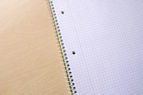 Top View Opened Checkered Notebook Spiral Notice School Office Lie — Stock Fotó