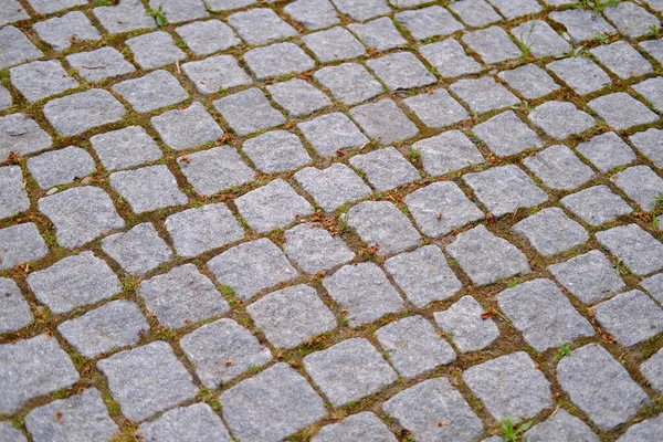 Closeup Rough Basalt Texture Old Medieval Stone Road Brown Natural — Stock Photo, Image