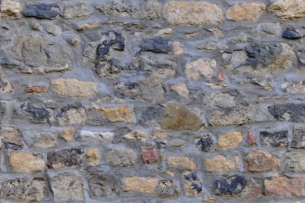 Detailní Hrubá Čedičová Textura Staré Středověké Kamenné Stěny Hnědé Přírodní — Stock fotografie