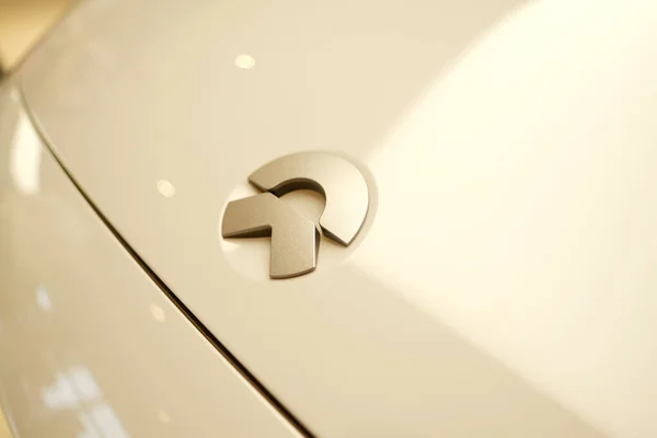 Торгова Марка Корпоративний Логотип Автомобільної Витяжки Nio Автомобіль Шоу Румі — стокове фото