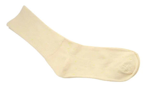 Bawełna Białe Naturalne Skarpety Słabą Gumką Skarpety Medyczne Specjalne Produkty — Zdjęcie stockowe