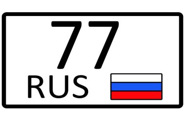 Rus Araç Ruhsat Plakası, 77 Rusya bölgesi otomobil kodu ve Rusya Federasyonu bayrağı, AB yaptırımları