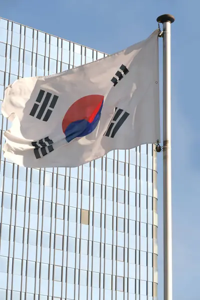 한국의 국가의 국기의 배경에 대하여 디자이너 독립의 국가의 발전을위한 플러터 — 스톡 사진